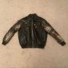 Pelle Pelle Jacket Vintage Tiger Black Moto Bomber Jacket