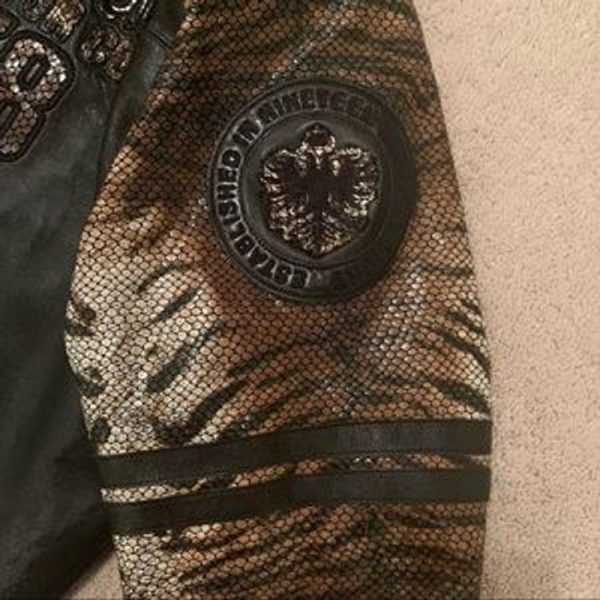Pelle Pelle Jacket Vintage Tiger Black Moto Bomber Jacket