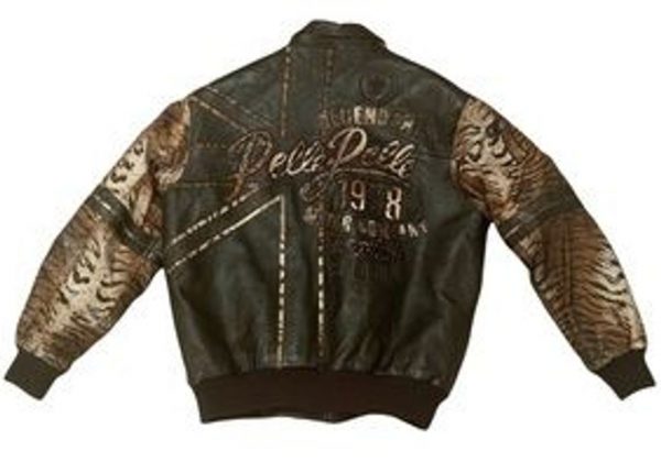 Pelle Pelle Jacket Vintage Tiger Black Moto Bomber Jacket