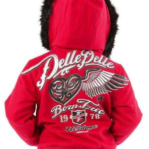 Pelle Pelle Kids Born Free Heritage Red Wool Jacket