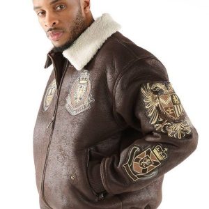 Pelle Pelle Marc Buchanan Mens Bomber Brown Jacket