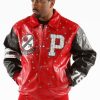 Pelle Pelle Mens All For One One For All Red Leather Jacket