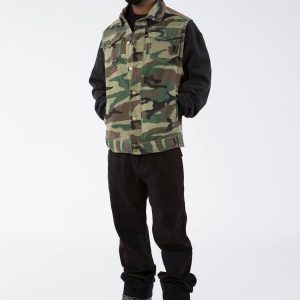 Pelle Pelle Mens Green Camo Vest.jpeg