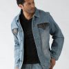 Pelle Pelle Mens Light Blue Denim Jacket