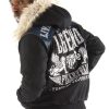 Pelle Pelle Mens Live Like a King Die Like a Legend Fur Hooded Jacket