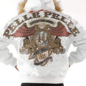 Pelle Pelle Mens Marc Buchanan Signature White Leather Jacket