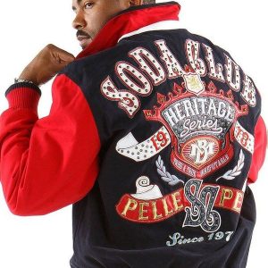 Pelle Pelle Mens Red Bomber Jacket