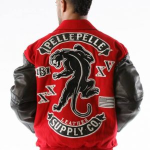 Pelle Pelle Mens Supply Co Cheetah Red Jacket