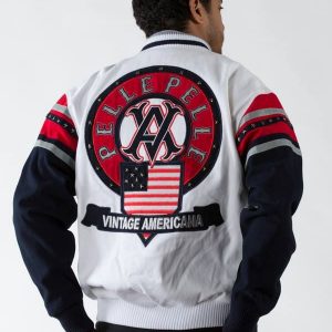 Pelle Pelle Mens Vintage Americana White Jacket