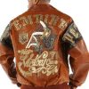 Pelle Pelle Mens With Velocity Comes Glory Brown Leather Jacket