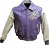 Pelle Pelle Notorious Purple and White Leather Jacket