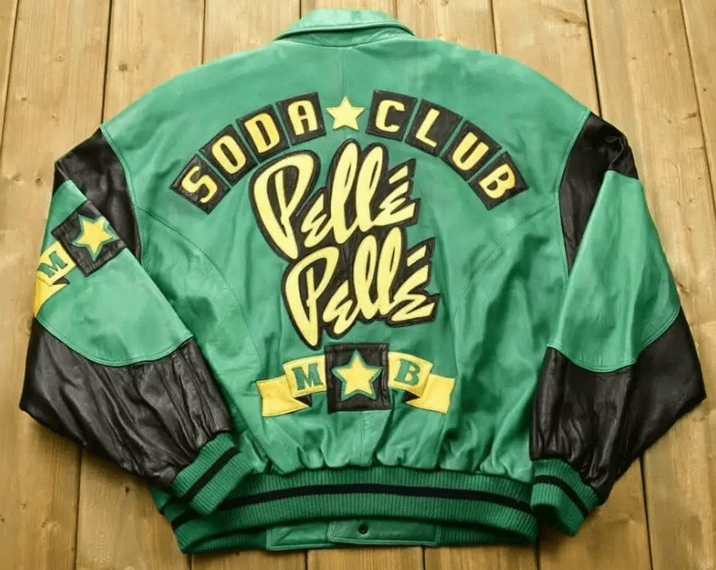 Pelle Pelle Soda Club Green Leather Jacket - Pelle Pelle Jackets