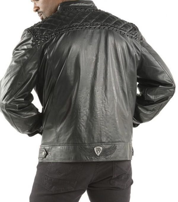 Pelle Pelle Studded Quilted Black Jacket