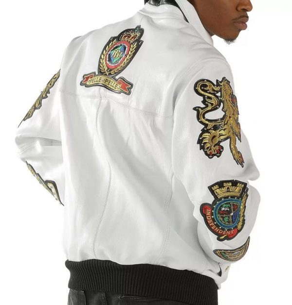 Pelle Pelle White Leather Jacket