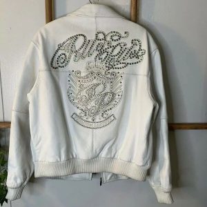 Pelle Pelle White Stud Marc Buchanan Jacket