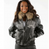 Pelle Pelle Womens Vintage Black Hooded Leather Jacket