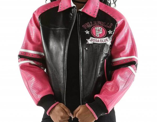 Pink Soda Club Pelle Pelle 78 Stud Leather Jacket