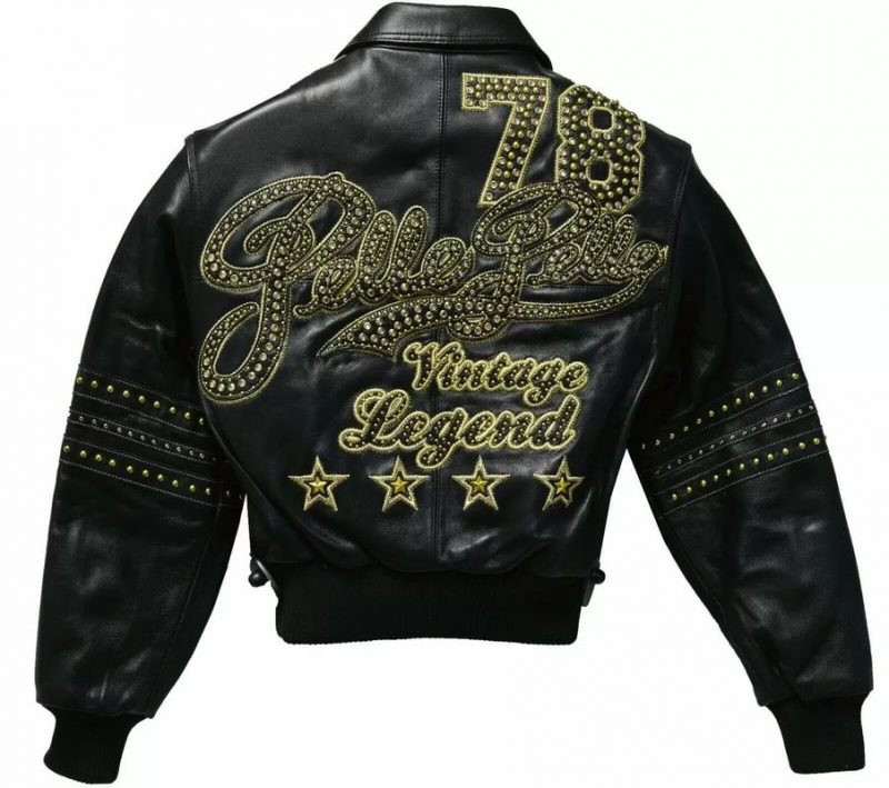 Vintage Pelle Pelle Legend 78 Black Stud Jacket