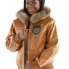 Pelle Pelle Womens MB Beige Leather Jacket