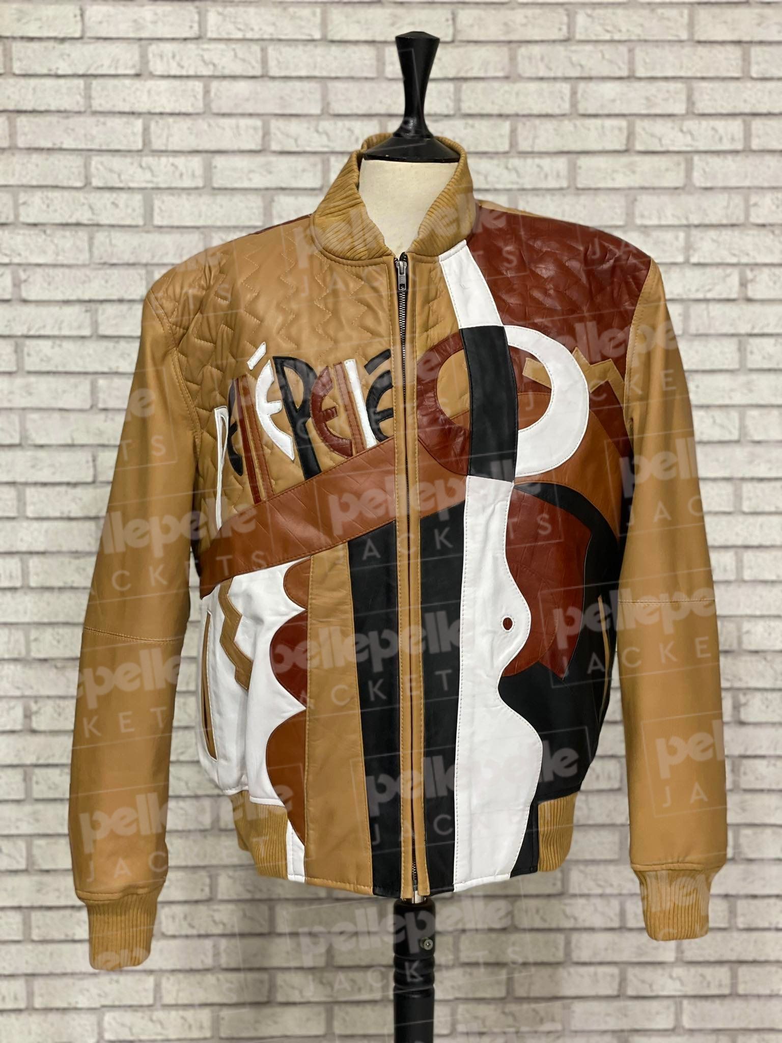 Pelle Pelle Womens Marc Buchanan Picasso Brown Leather Jacket
