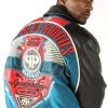 Vintage Pelle Pelle MB World Tour Blue Leather Jacket