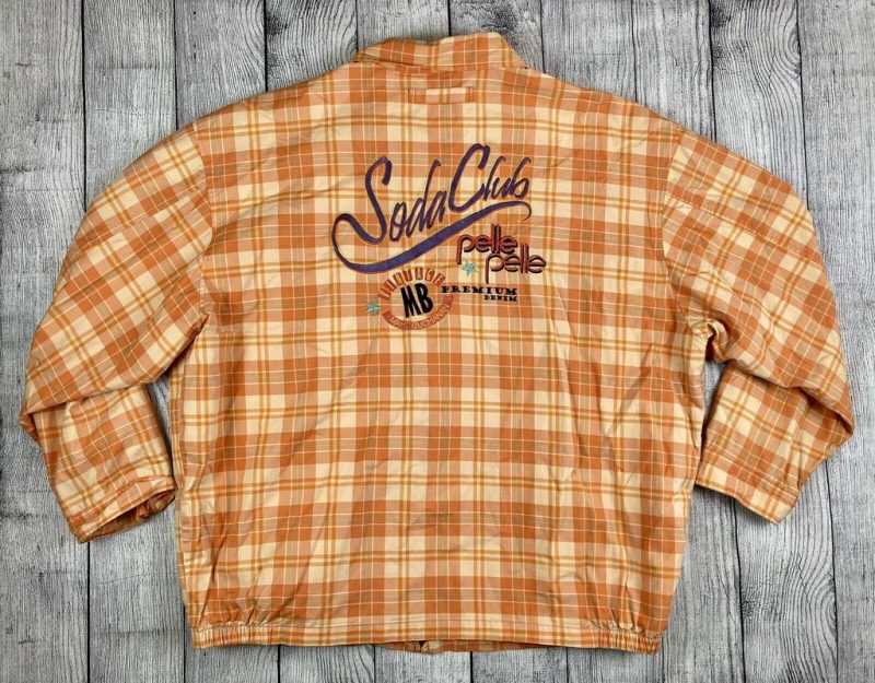 Vintage Pelle Pelle Soda Club Marc Buchanan Orange Hip-Hop Jacket 