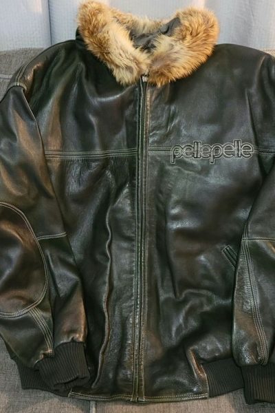 Pelle Pelle Black Fur Hooded Leather Jacket