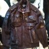 Pelle Pelle Vintage Wool Leather Bomber Moto Brown Jacket