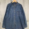 Vintage 1990s Pelle Pelle Marc Buchanan Hip Hop Overprint Denim Jacket