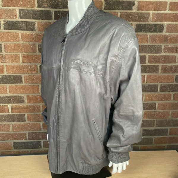 Vintage Pelle Pelle Marc Buchanan Gray Smoke Leather Jacket