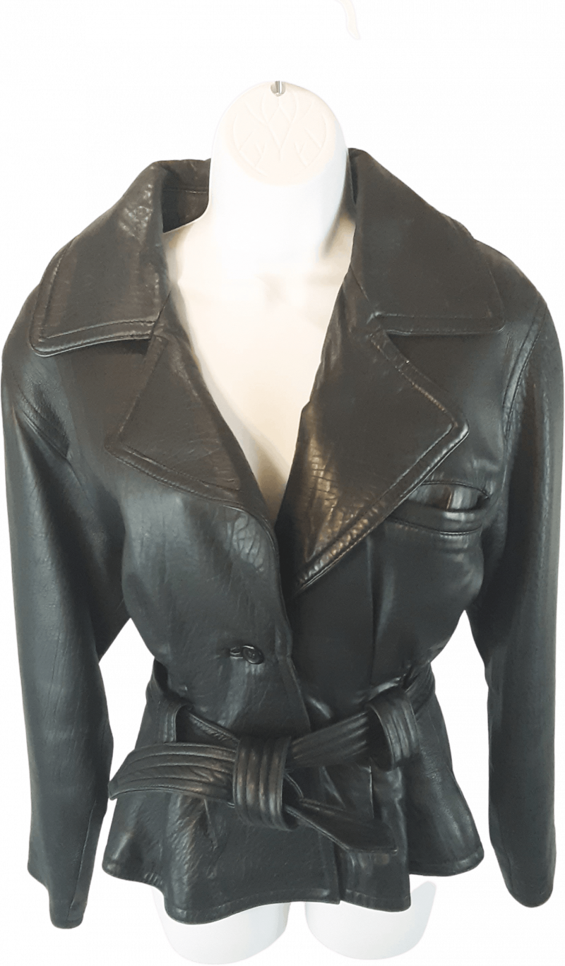 Pelle Pelle 80’s Cropped Cinched Waist Leather Jacket