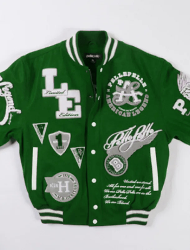 Pelle Pelle American Legend Limited Edition Dull Green Varsity Jacket