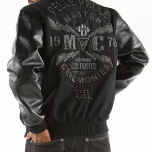 Pelle Pelle Black Master Ceremonies Varsity Jacket