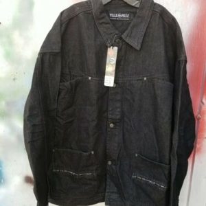 Pelle Pelle Black Vintage Marc Buchanan Mens Denim Jacket 