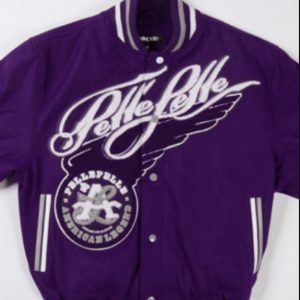 Pelle Pelle Mens American Legend Purple Varsity Jacket