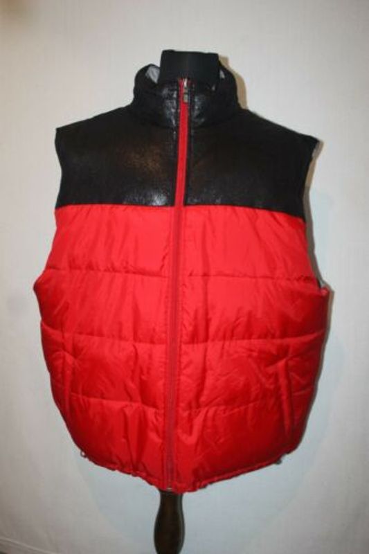 Pelle Pelle Men's Full Zip Puffer Red Vest - Pelle Pelle Jackets