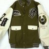 Pelle Pelle Premium Denim Co. Olive Varsity Jacket