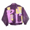 Pelle Pelle Purple Leather Bomber Jacket