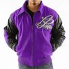 Pelle Pelle Purple and Black Varsity Jacket