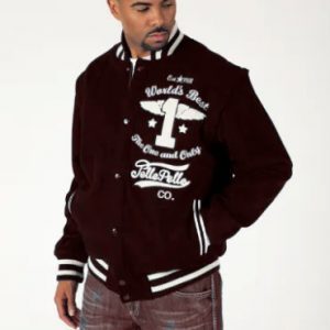 Pelle Pelle The One and Only Maroon Varsity Jacket