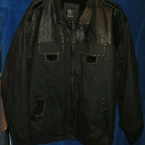 Pelle Pelle Vintage Black Studded Full-Zip Jacket