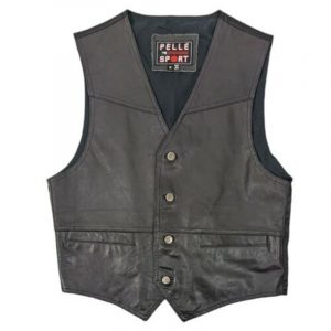 Pelle Pelle Vintage Leather Biker Sport Motorcycle Vest