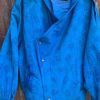 Pelle Pelle Vintage Marc Buchanan Hip Hop 80s Blue Geometric Jacket 