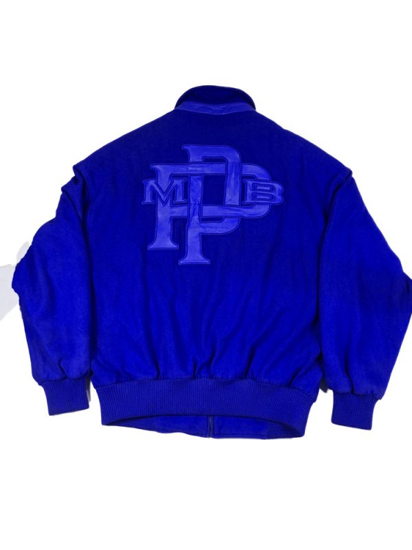 Pelle Pelle Womens 1978 Blue Wool Varsity Jacket