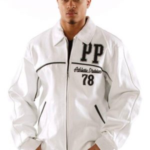 Pelle Pelle Athletic Division White Leather Jacket