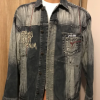 Pelle Pelle Black Eighty Seven Faded Denim Jacket