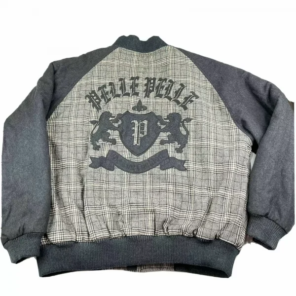 Pelle Pelle Crest Lions Gray Black Wool Jacket