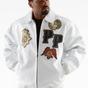 Pelle Pelle Decorated Leather White Jacket