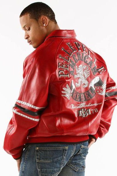 Pelle Pelle Mens American Rebel Red Jacket