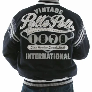 Pelle Pelle Navy Vintage International Wool Jacket